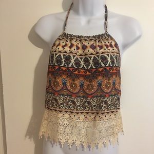 Cropped halter top